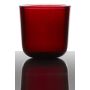 Soporte de cristal para vela de té NICK, rojo oscuro, 7,5cm, Ø7,5cm