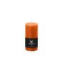 Vela cilíndrica para farolillo AURORA, naranja, 12cm, Ø5,8cm, 42h - Made in Germany