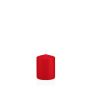 Vela de farol MAEVA, cilíndrica, rojo, 8cm, Ø6cm, 29h - Made in Germany