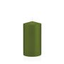 Vela de farol MAEVA, cilíndrica, verde oliva, 15cm, Ø8cm, 69h - Made in Germany