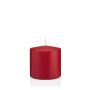 Vela de farol MAEVA, cilíndrica, rojo oscuro, 10cm, Ø10cm, 79h - Made in Germany