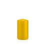 Vela de farol MAEVA, cilíndrica, amarillo, 13cm, Ø7cm, 52h - Made in Germany