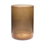 Florero cilíndrico de cristal SANYA EARTH, marrón-transparente, 25cm, Ø18cm