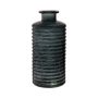 Botella de cristal STUART con ranuras, verde bosque, 31cm, Ø14,5cm