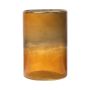 Portavelas grande RIGOBERTO, parte superior dorada, naranja-marrón-transparente, 15cm, Ø10cm