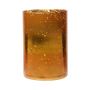 Florero de mesa de cristal RIGOBERTO, centro dorado, naranja-marrón-transparente, 15cm, Ø10cm