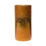 Florero de mesa de cristal RIGOBERTO, centro dorado, naranja-marrón-transparente, 25cm, Ø12,5cm