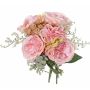 Ramo de rosas hortensia y echeveria artificial SIERRA rosa, 25cm, Ø25cm