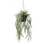 Cesta colgante de asparagus sprengeri artificial ANDRES en maceta decorativa, 50cm
