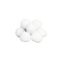Decoración navideña Bolas de nieve PERDITA de algodón, 10 unidades, 7,5 cm