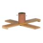 Soporte para árbol de Navidad JORDI de madera, marrón oscuro, 19cm, Ø69cm