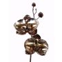 Rama de orquídea Phalaenopsis artificial TAFFY, oro-cobre, 50cm, Ø9cm