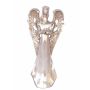 Figurita de ángel PINTA, con flor, plata-cobre, 30cm