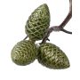 Piñas de abeto verdes ZENTA, adornos para el árbol de Navidad, 3 piezas, 11cm