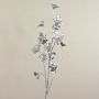 Rama de ginkgo artificial ARWID con brillo, plata, 105cm