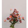 Ramo de flores artificiales de crisantemos pequeños WEMKE, rojo burdeos, 35 cm, Ø 13 cm