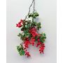 Rama de rosas de plástico WARUNA con escaramujos, roja, 85 cm
