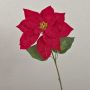 Poinsettia artificial de terciopelo LIBASSE, roja, 50 cm