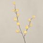 Rama decorativa de euforbia ELAENA, frutos, beige-violeta, 100 cm