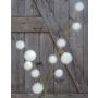 Rama decorativa de euforbia ELAENA, frutos, blanco crema, 100 cm