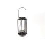 Farol MUIRANDA con asa, metal, inserto de cristal, negro, 28,5 cm, Ø 9,5 cm