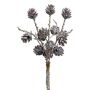 Ramo de piñas artificiales FALTO, marrón y blanco, 30 cm