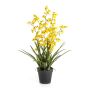 Flor artificial Oncidium LAFILEA en maceta decorativa, amarilla, 100 cm