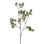 Rama artificial de alerce MENRIK con piñas, purpurina, helada, verde-blanca, 65 cm