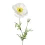 Flor artificial amapola DRUME, blanca, 60 cm