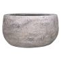 Bol decorativo de cerámica AGAPE con grano, blanco-marrón, 15cm, Ø33cm