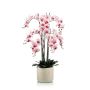 Orquídea phalaenopsis artificial CECILE, maceta de cerámica, rosa, 100cm