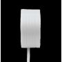 Cinta doble de raso Vipke, blanca, 50 m, 6 mm
