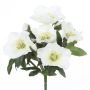 Flor de plástico rosa de Navidad TRUNDE, varilla, blanca, 25 cm
