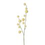 Rama artificial de euforbia globosa YANIKA, con frutos, amarillo claro, 105 cm