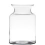 Portavelas HANNA EARTH, vidrio transparente, 20cm, Ø14cm