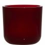 Farol de vidrio NICK, rojo, 13cm, Ø14cm
