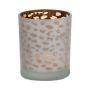 Jarra portacandelitas SENGA, estampado de leopardo, oro mate, 8cm, Ø7cm
