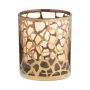 Jarra portacandelitas SENGA, estampado de jirafa, oro, 10cm, Ø9cm