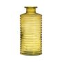Frasco de vidrio STUART con muescas, amarillo-transparente, 21,5cm, Ø9,5cm
