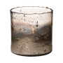 Lámpara de mesa GOLIAT de vidrio, plata envejecida, 15 cm, Ø 15 cm