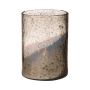 Jarrón de mesa GOLIAT de vidrio, plata envejecida, 20 cm, Ø 15 cm
