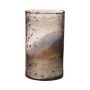 Jarrón de mesa GOLIAT de vidrio, plata envejecida, 25 cm, Ø 15 cm