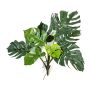 Filodendro artificial Monstera Deliciosa CYDEN, raíces, varilla, verde, 75 cm