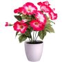 Flor artificial Petunia VALMAR en maceta de melamina, rosa y blanca, 30 cm