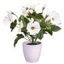 Flor artificial Petunia VALMAR en maceta de melamina, blanca, 30 cm
