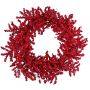 Corona artificial de bayas de nieve VELMO, rojo, Ø 60 cm