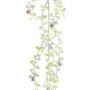Guirnalda de plantas artificiales de alerce MIBRAN, piñas, verde-blanco, 190 cm