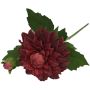 Flor artificial dalia WERNYT, rojo burdeos, 45 cm