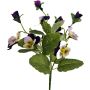 Flor artificial decorativa Pensamientos BAHNY en varilla, violeta-blanca, 22 cm