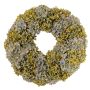 Corona de hortensias artificiales DARDANOS, verde-azul, Ø45cm